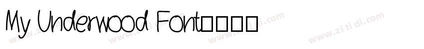 My Underwood Font字体转换
